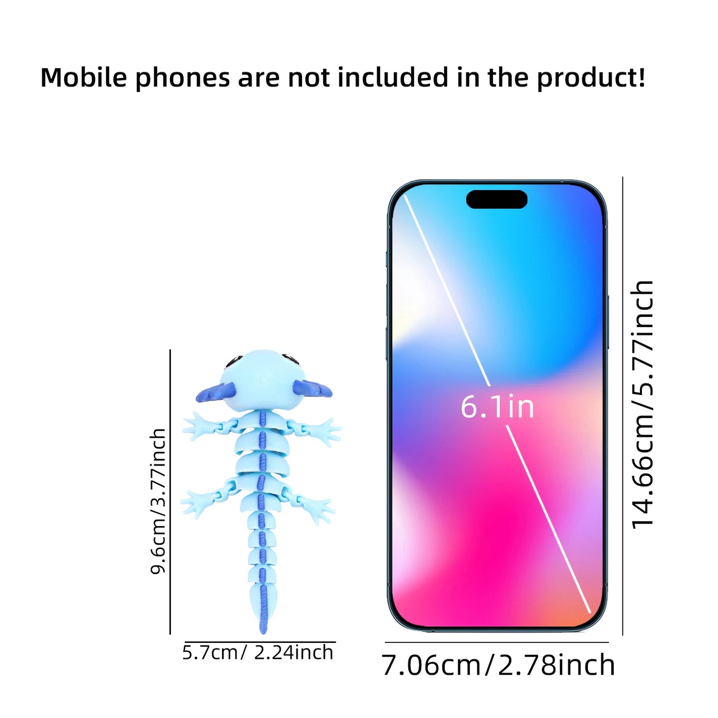 3D printed cute salamander with movable joints, party gifts, artistic handicrafts, and figurines