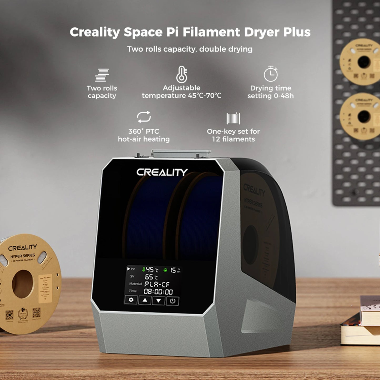 【Sale】Creality Space Pi Filament Dryer Plus 3D Printer Upgraded Filament Dehydrator Storage Box for  Nylon ABS PETG PLA TPU