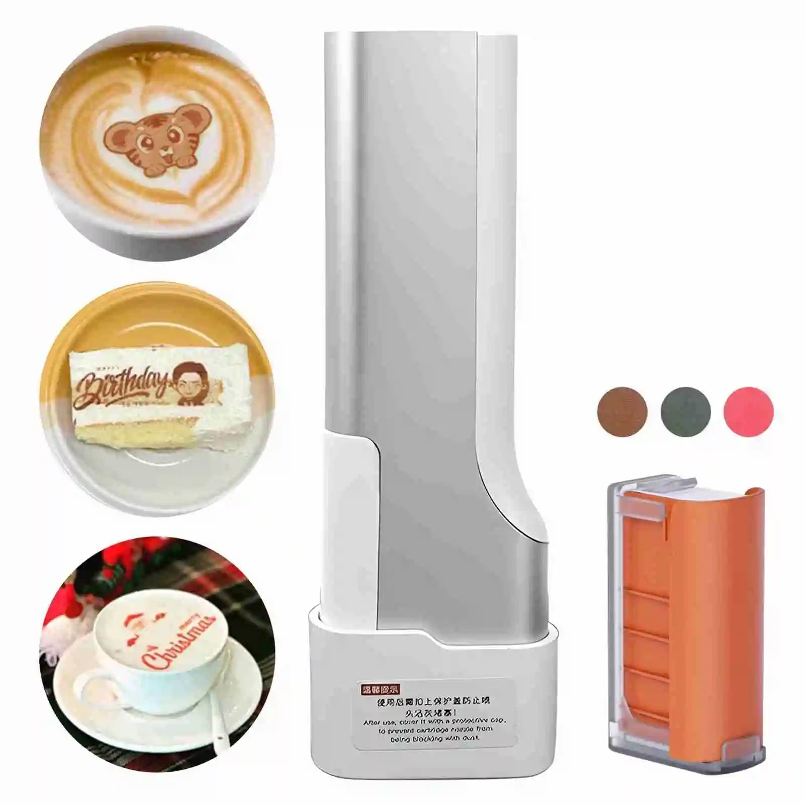PrintLab APP Food Printer 300psi Printing Accuracy Portable Handheld Cake Image Printer for Home Type-C Interface WiFi Connect Elk-Valley 3D