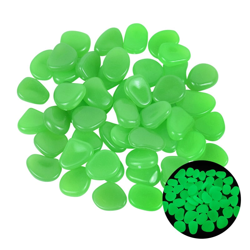 25/50pcs Glow in the Dark Garden Pebbles Glow Stones Rocks for Walkways Garden Path Patio Lawn Garden Yard Decor Luminous Stones Elk-Valley 3D