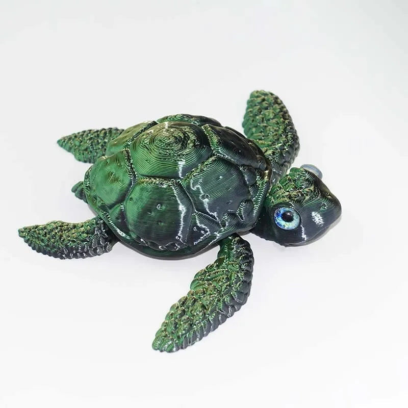 3D Printed Turtle Multi Joint Movable Ornament Versatile Shapes Creative Home Office Desktop Ornament 2025 New Year Gift Crafts Elk-Valley 3D