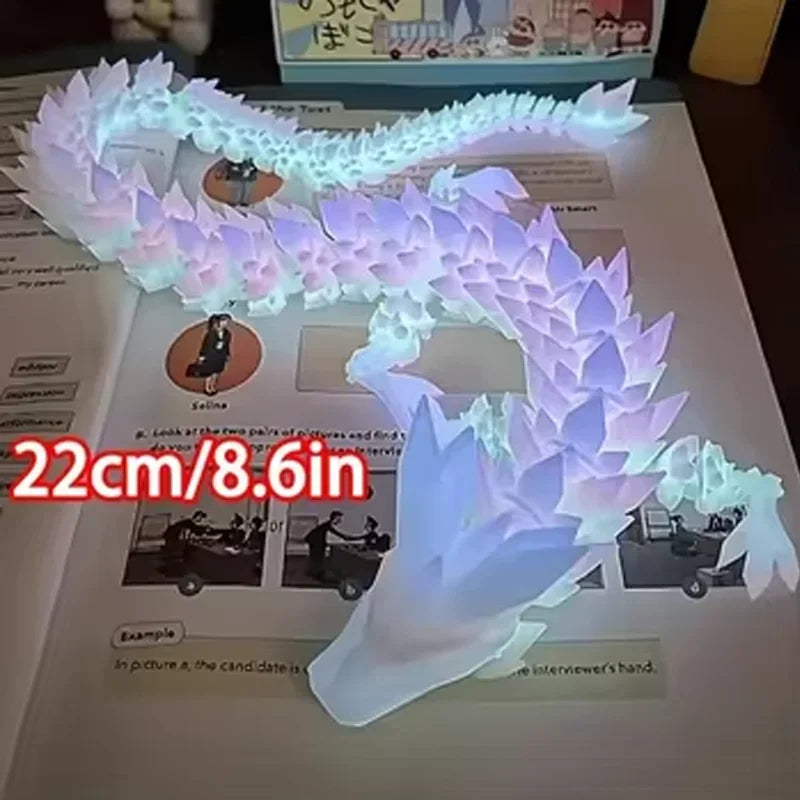 Divine Dragon Statue  Printed Night Light Dragon Sculpture Aquarium Decoration Theme Adult Bedroom Desktop Ornament Car Ornament Elk-Valley 3D