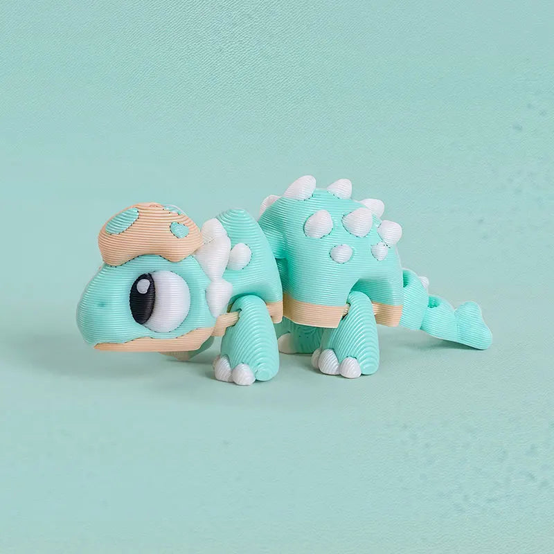 Mini 3D Printed Dinosaur Toys - Movable Joints Egg Shell T-Rex Spinosaurus Triceratops Brachiosaurus for Desktop Creative Decor Elk-Valley 3D