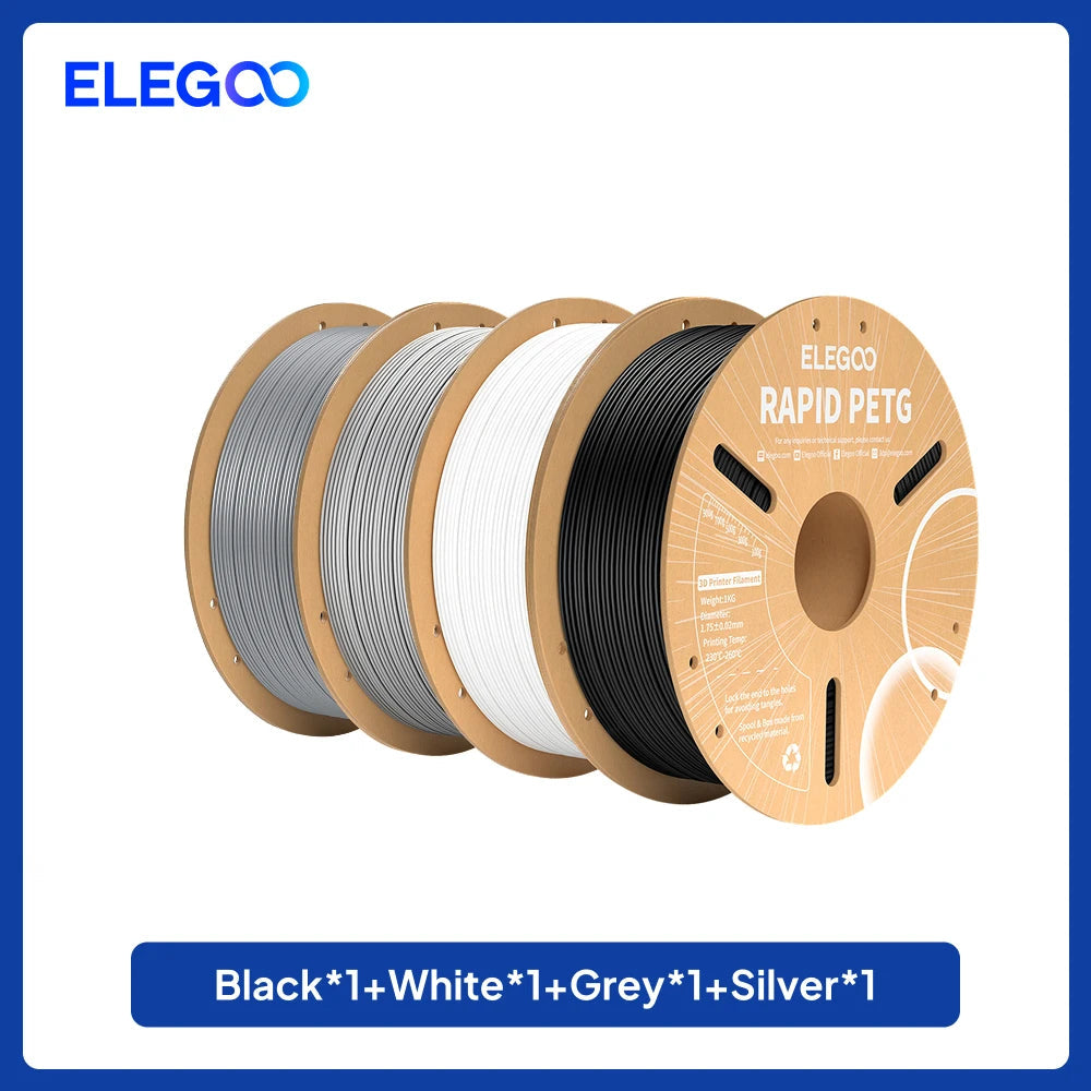 ELEGOO Rapid PETG Filament 1.75mm 1KG,High Speed 30-600mm/s 3D Printer Filament 1kg Fits for Most FDM 3D Printers Elk-Valley 3D