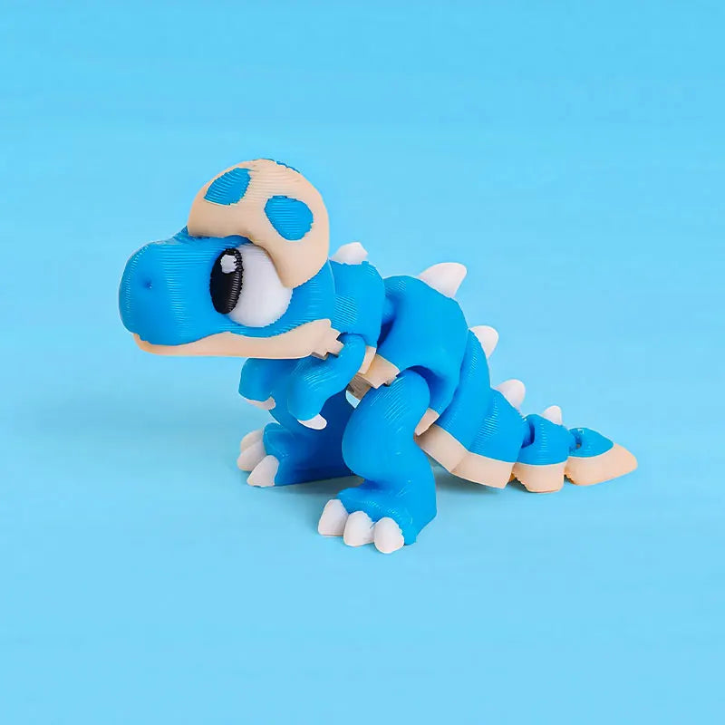 Mini 3D Printed Dinosaur Toys - Movable Joints Egg Shell T-Rex Spinosaurus Triceratops Brachiosaurus for Desktop Creative Decor Elk-Valley 3D