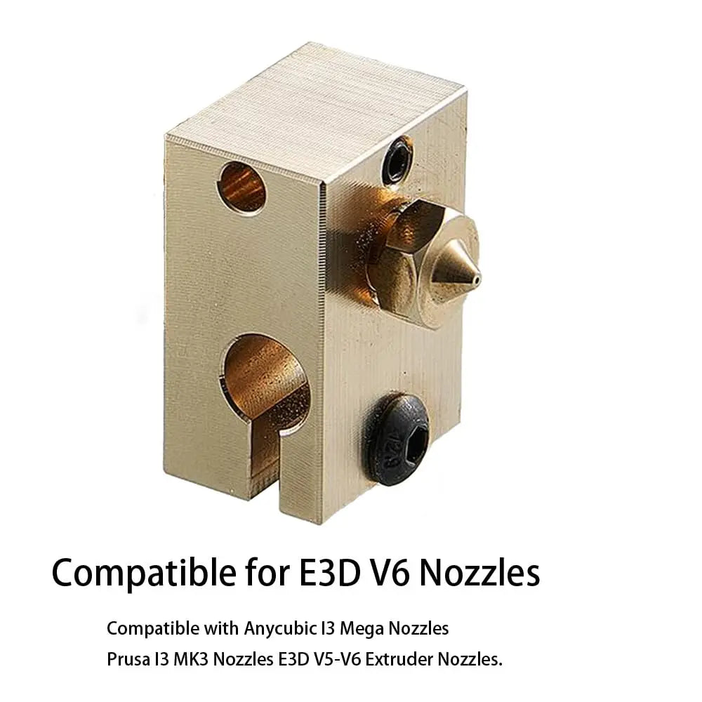 16Pcs 3D Printer Brass Nozzles 0.4mm for M6 Hotend with 1.75mm Filament Elk-Valley 3D
