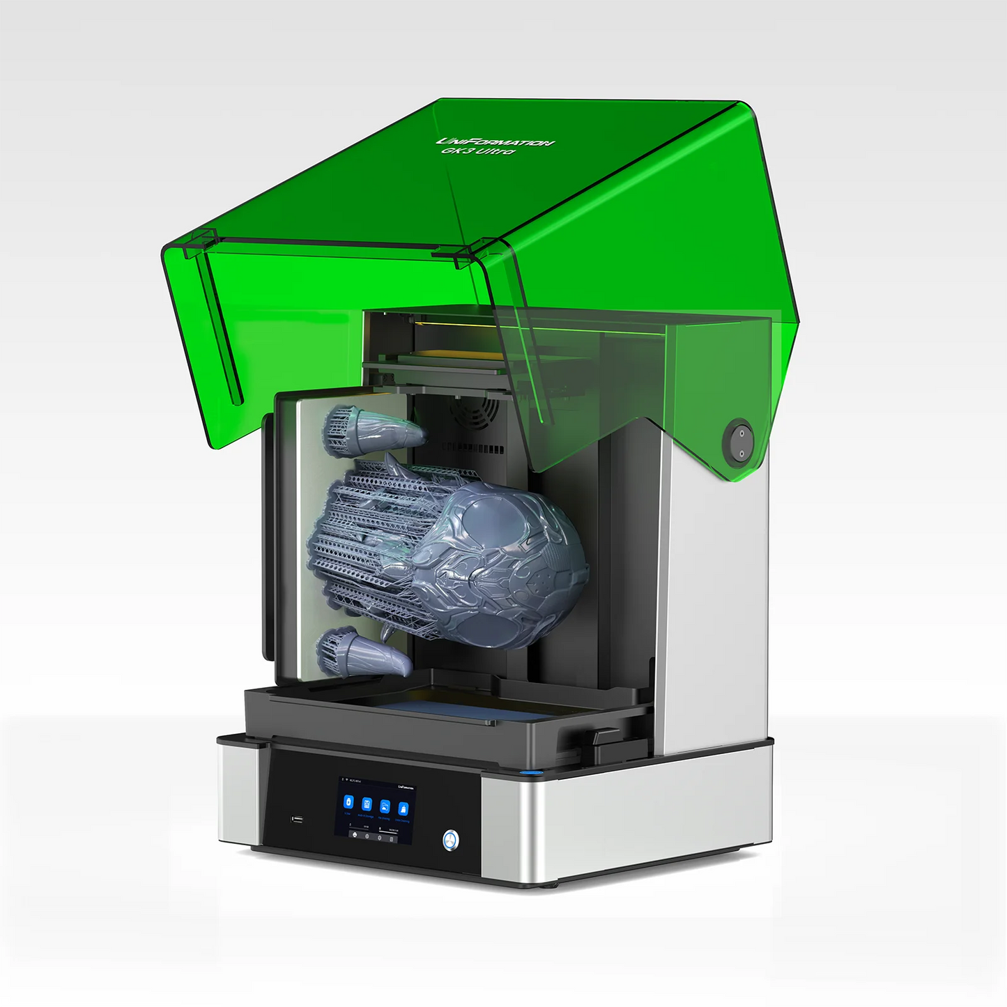 UniFormation GK3 Ultra LCD Printer0.3'' LCD Photocuring Resin 3d model making Printer with Build-in Heating System & Odor Filter Elk-Valley 3D