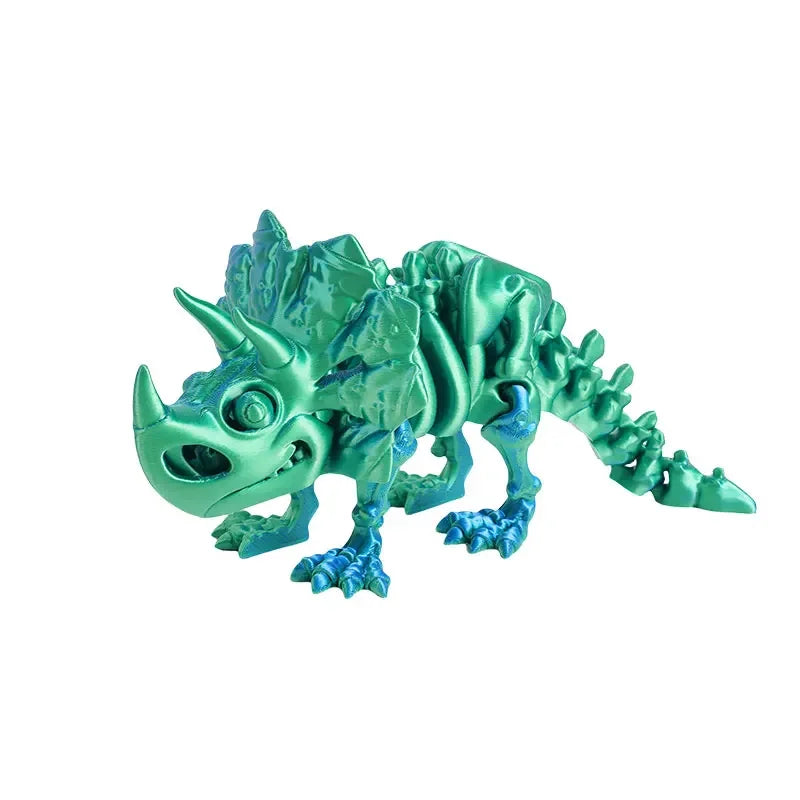 3D Printed Dragon Dinosaur Model Joints Can Move Freely Desktop Craft Ornament Gifts for Kids For Landscaping Decoration Elk-Valley 3D