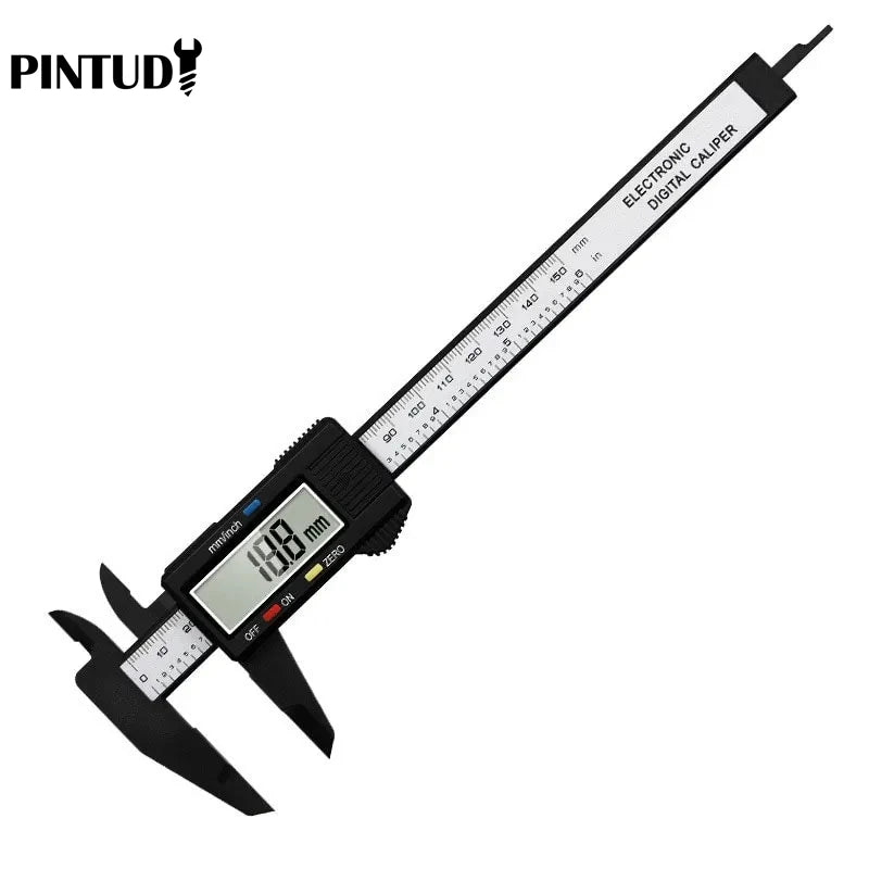 1PC Plastic Vernier Caliper Digital Display Caliper Mini Text Play Caliper Student Vernier Ruler 0 to 150mm Measuring Tool Elk-Valley 3D
