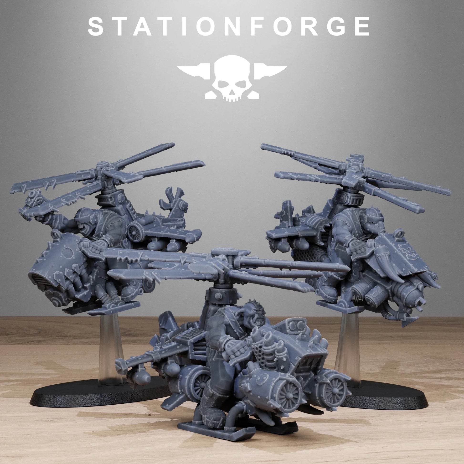 40k Compatible Paintable Miniature-Orc Deffkoptas-ABS resin material-Tabletop Wargame Accessories-Collectibles and Ornaments Elk-Valley 3D