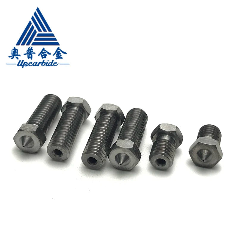 3D V6 Nozzle Solid Carbide 92.5hra Nozzle 3d Printer 0.4/0.5/0.6mm Nozzles for 3D Printer Elk-Valley 3D