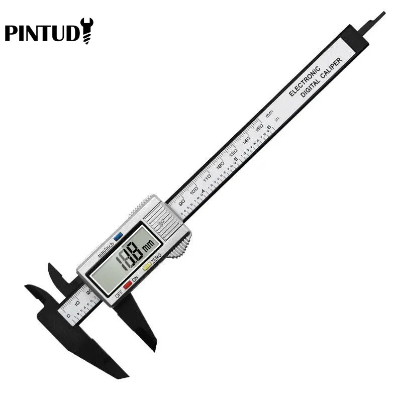 1PC Plastic Vernier Caliper Digital Display Caliper Mini Text Play Caliper Student Vernier Ruler 0 to 150mm Measuring Tool Elk-Valley 3D