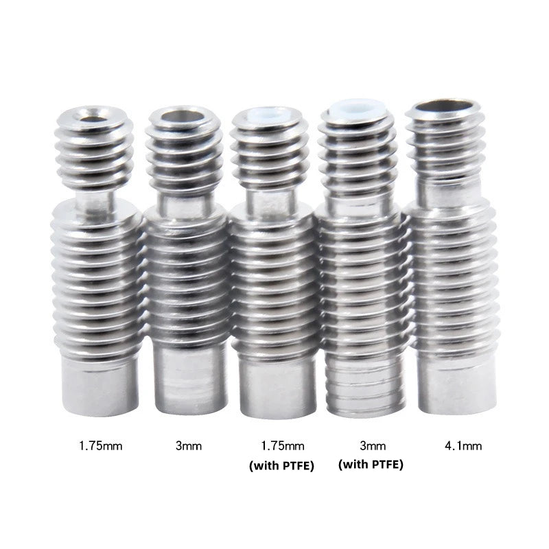 3D Printer E3D V6 Heat Break Hotend Throat For 1.75/3.0/4.1mm All-Metal / with PTFE, Stainless Steel Remote Feeding Tube Pipes Elk-Valley 3D