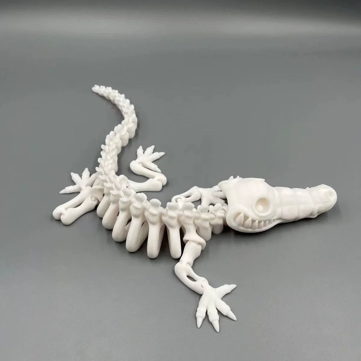 3D Printed Baby Shark, Skeleton Crocodile Skeleton Model Jointed Full Movable Birthday Gift Realistic Animals Decorative Desktop Elk-Valley 3D