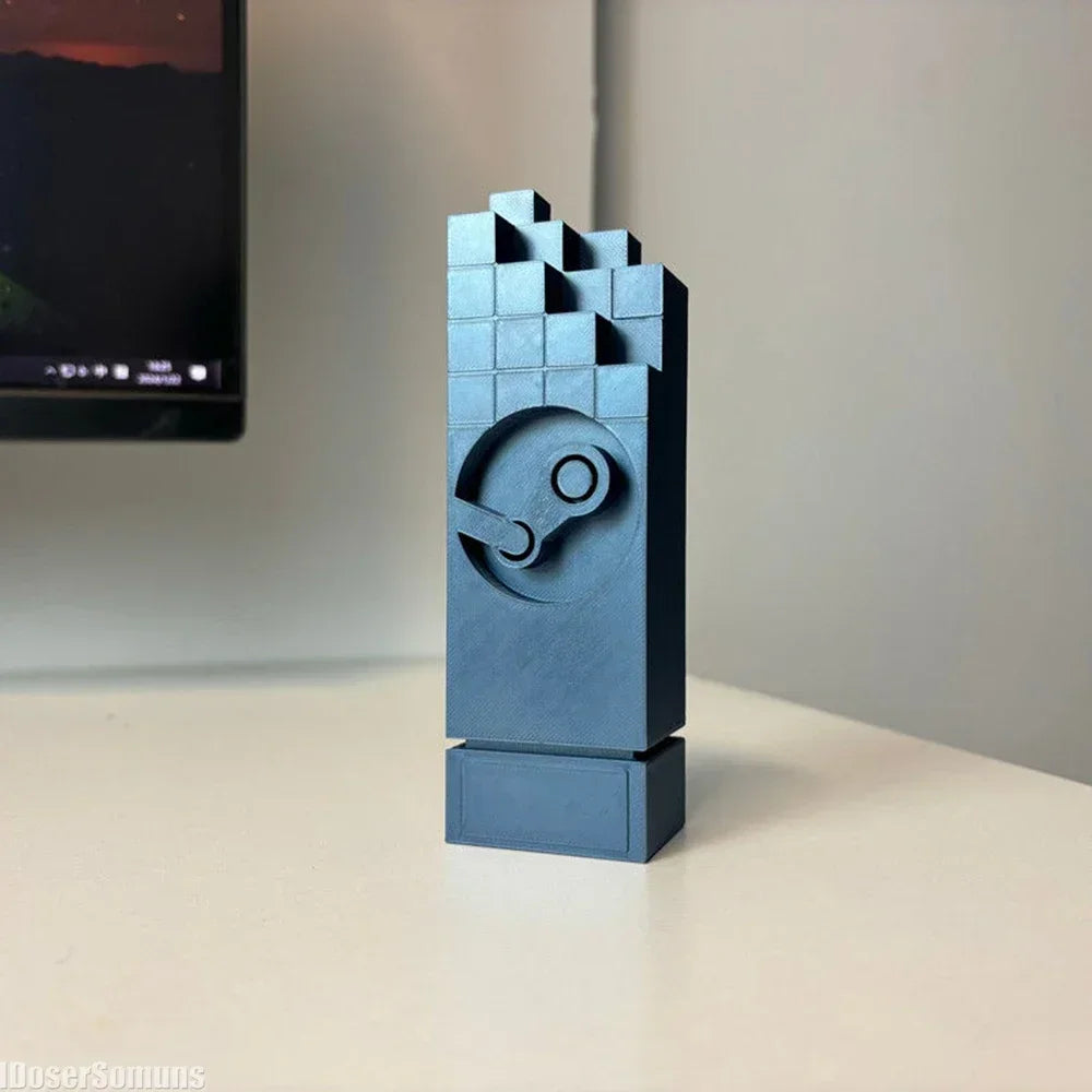 3D Printed Stem Game Trophy Ornament Computer Desktop Ornament Toys Trophy Creative Simple Study Room Desktop Ornament