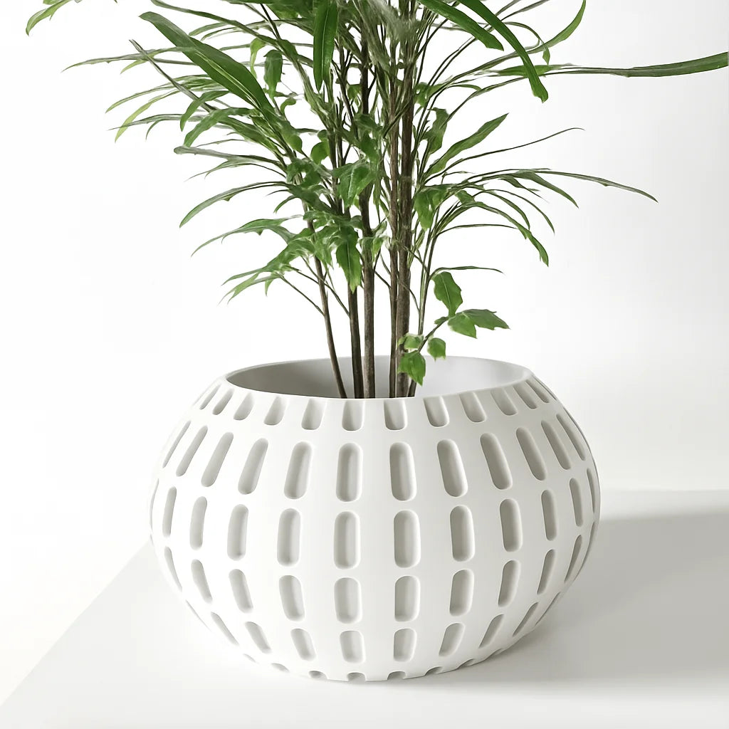 3D Printed Flower Pot Square Line Texture Rhombus Accent Strong Design Sense Home Decor Eco-Friendly Elk-Valley 3D