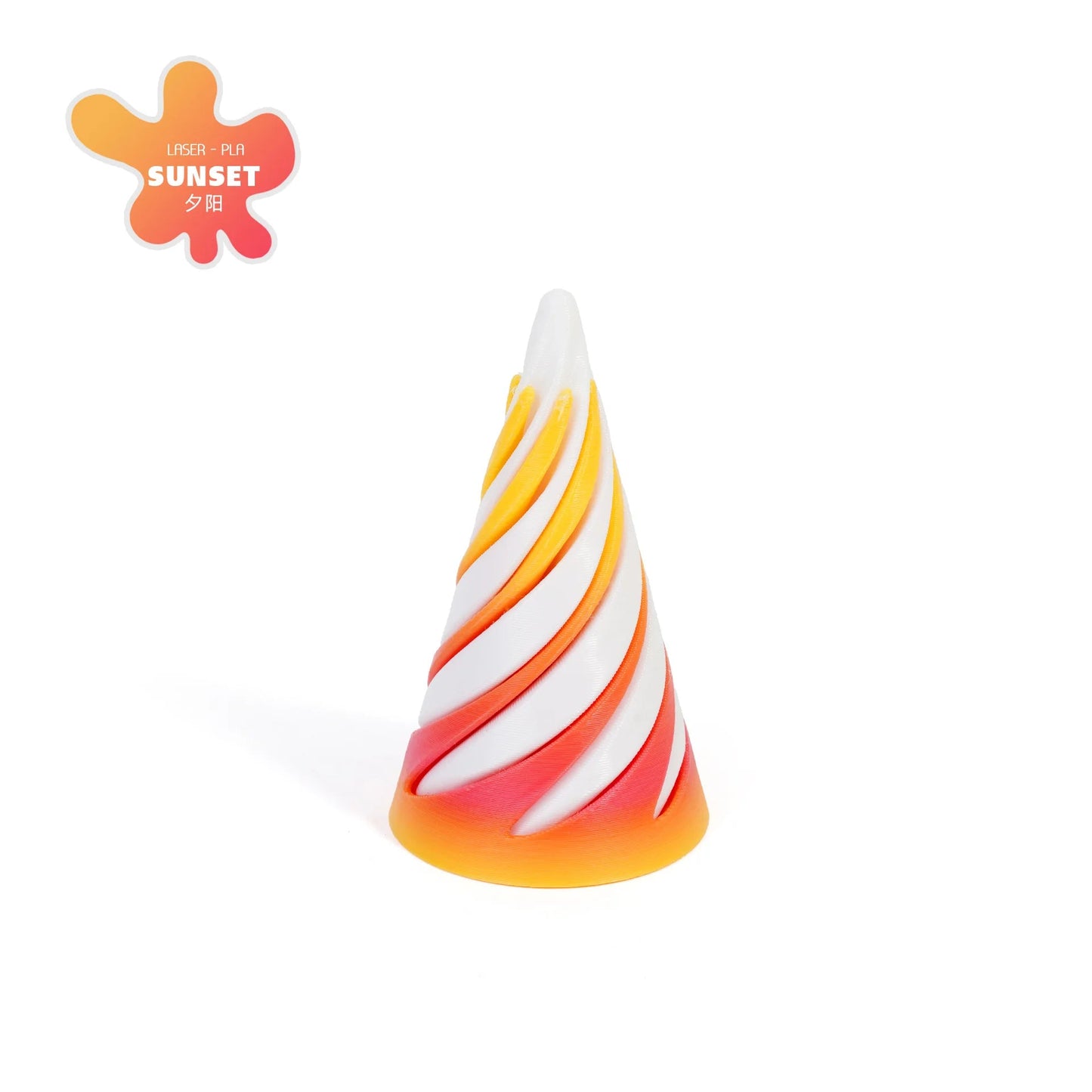 3D Printed Decoration Mini Vortex Printed Spiral Conae Fidget Toy Impossible Pyramid Passthrough Sculpture Thread Illusion Gift Elk-Valley 3D