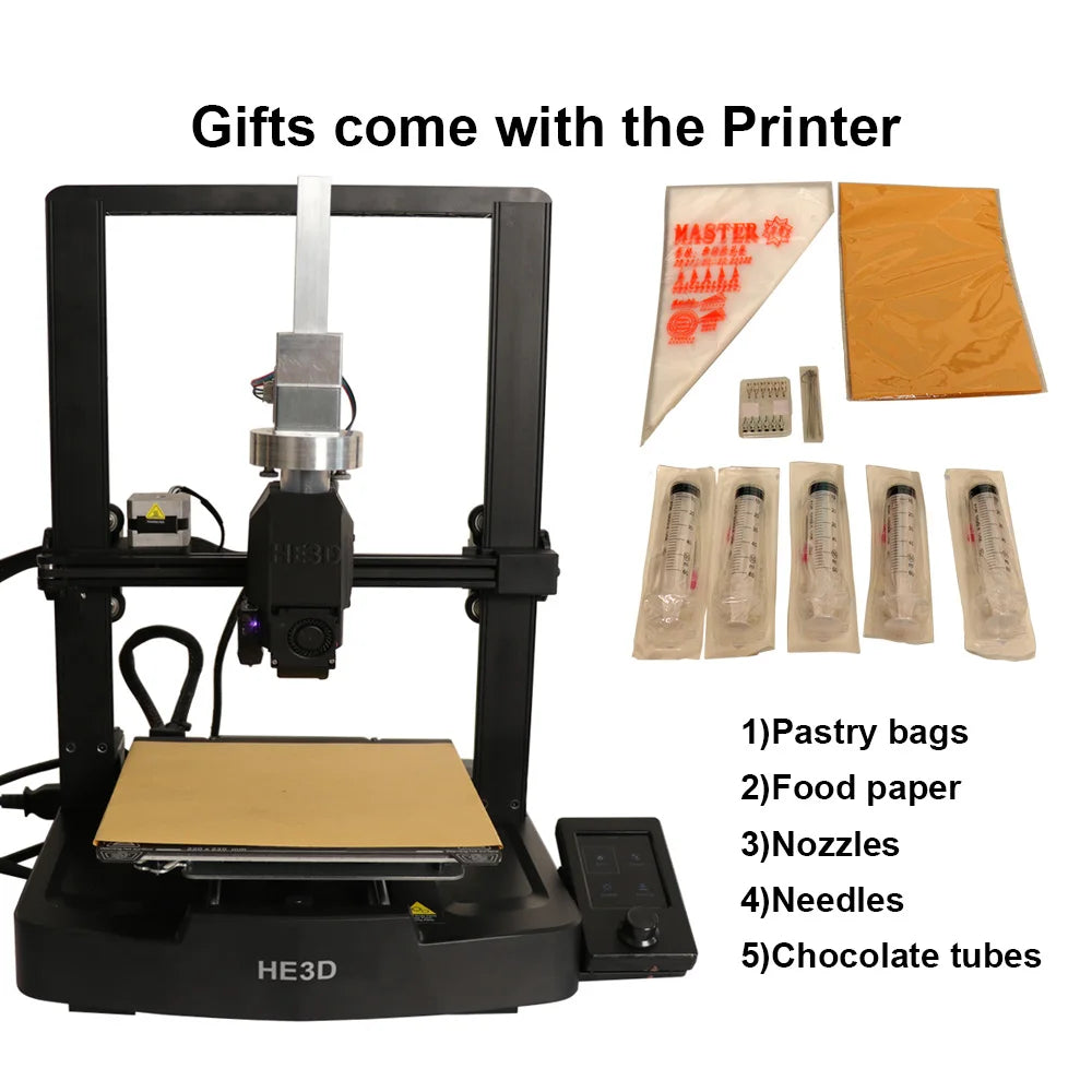 Chocolate food 3D printer, baking, decorating, printing, teaching and research ornament