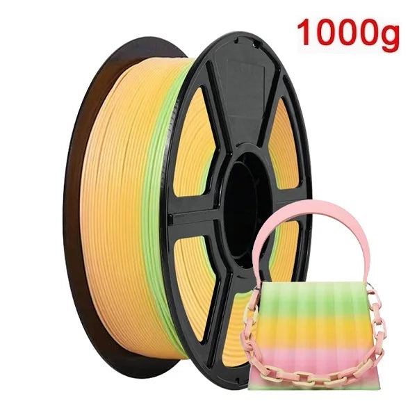 Flexible TPU Filament 1.75mm 1kg/500g/250g/200g Rainbow Color Change Filament TPU 3D Printer TPU Fexible Soft 95A Filament Green Elk-Valley 3D