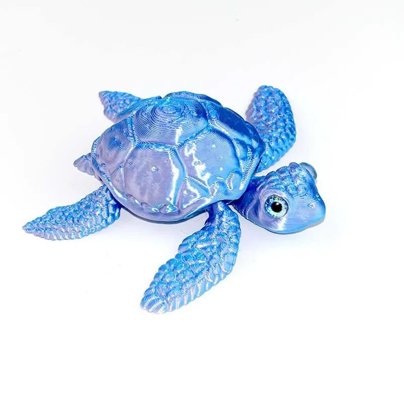 3D Printed Turtle Multi Joint Movable Ornament Versatile Shapes Creative Home Office Desktop Ornament 2025 New Year Gift Crafts Elk-Valley 3D