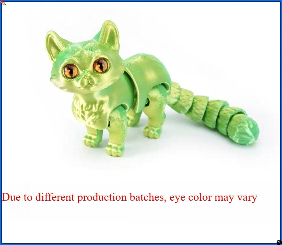 3D printed cats, 3D animals for stress relief, desktop decorations suitable for office workers, and small ornaments for adults Elk-Valley 3D