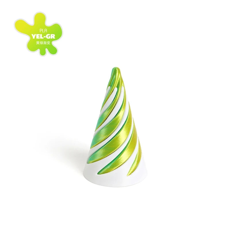 3D Printed Spiral Cone Pyramid Passthrough Sculpture Pass Through Pyramid Toy Mini Vortex Thread illusion Cone Spiral Ornaments Elk-Valley 3D