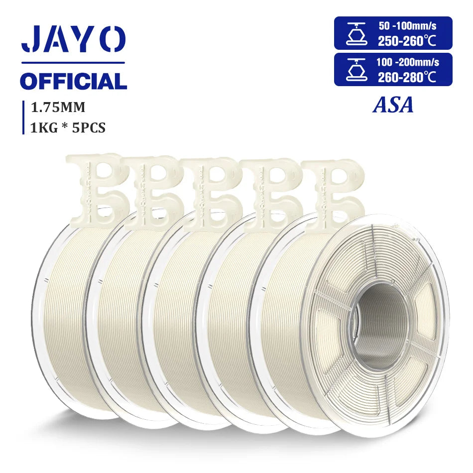 JAYO ASA / ABS / Easy ABS Filament 1.75mm 1KG 3D Filament Low Printing Temperature ABS 3D Printer Filament Excellent Resistance Elk-Valley 3D