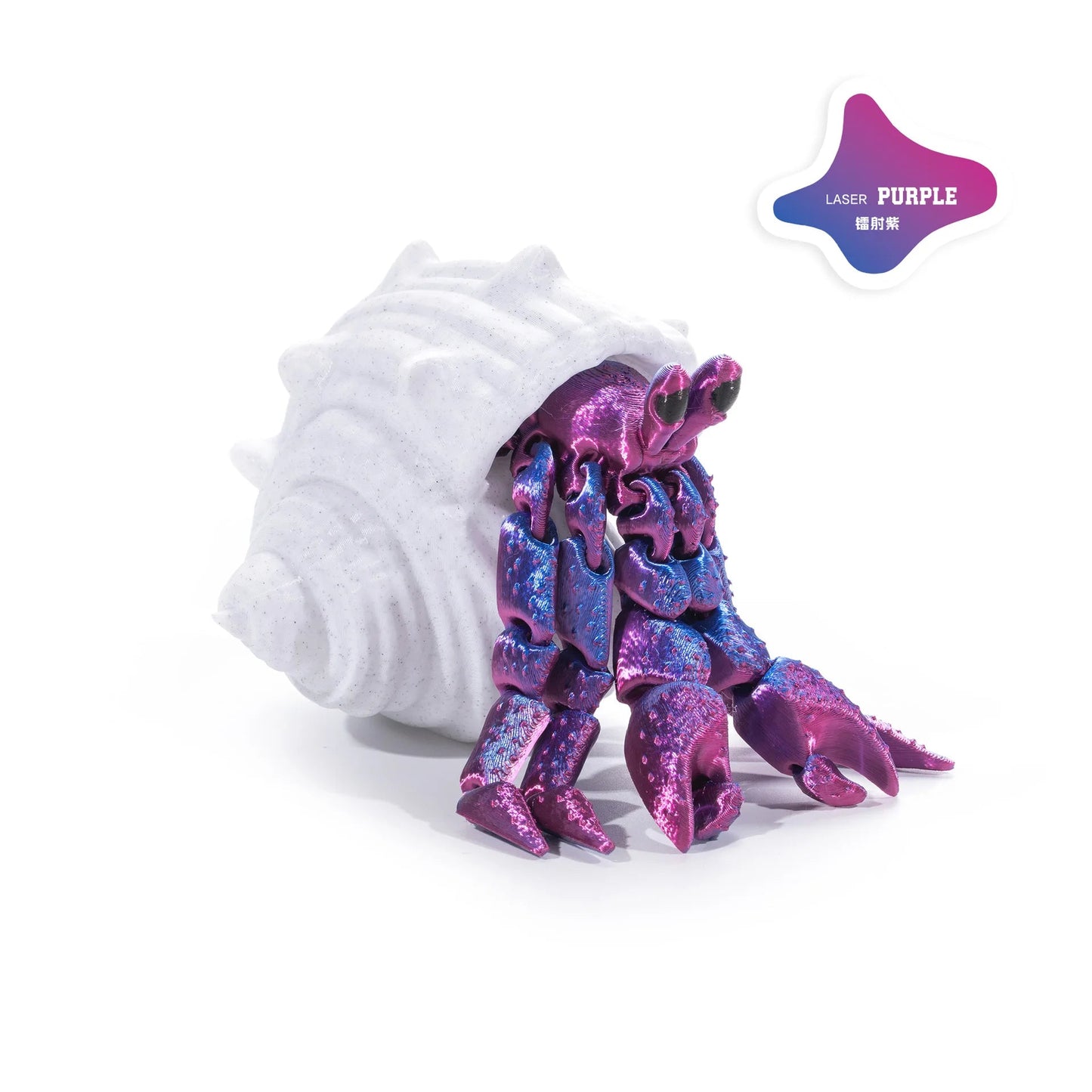 Articulated Hermit Crab 3D Printed Model Movable Joints Cool Desktop Creative Ornament Fun Home Room Decoration Crafts Artwork Elk-Valley 3D