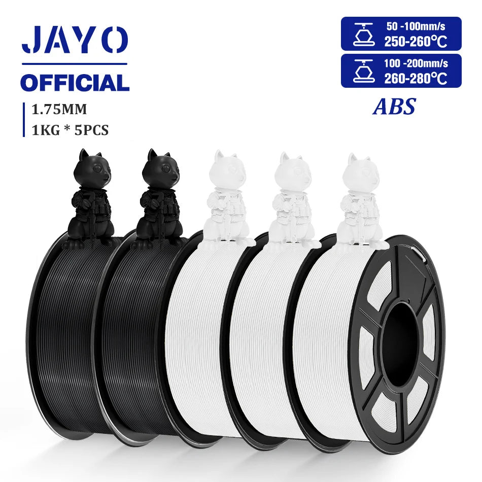 JAYO ASA / ABS / Easy ABS Filament 1.75mm 1KG 3D Filament Low Printing Temperature ABS 3D Printer Filament Excellent Resistance Elk-Valley 3D