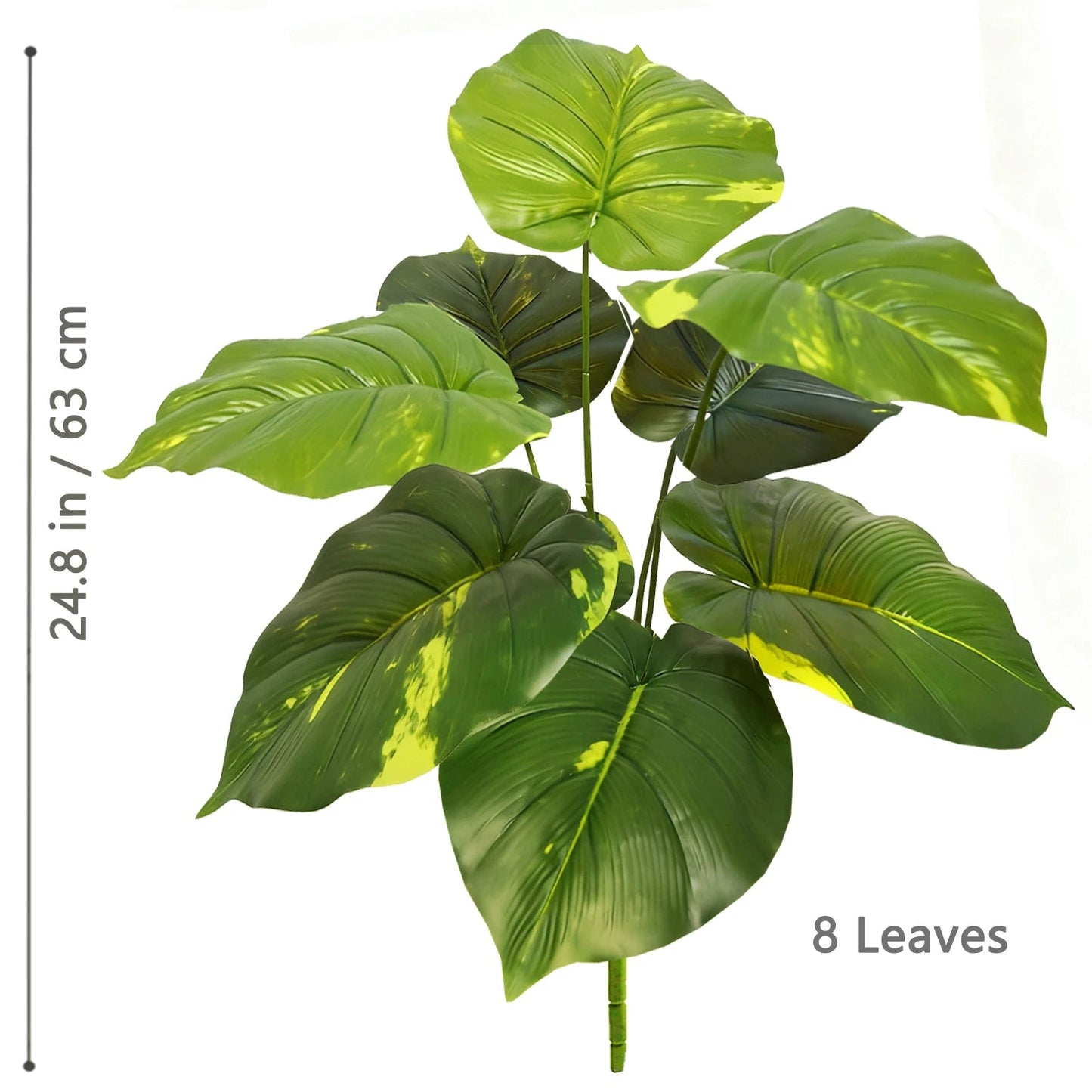 52-104cm(40.94in)  Artificial Monstera Plant Fake Palm Tree Plastic Turtle Leaf Green Plant for Home Garden Room Office Decor Elk-Valley 3D