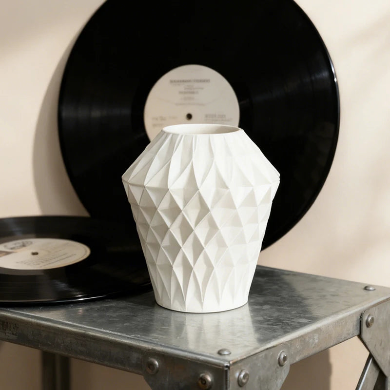 1 Wavy 3D Printed Vase Lampshade For Home, Living Room, Office, Flower Arrangement Decoration Crafts, Table Decoration Elk-Valley 3D