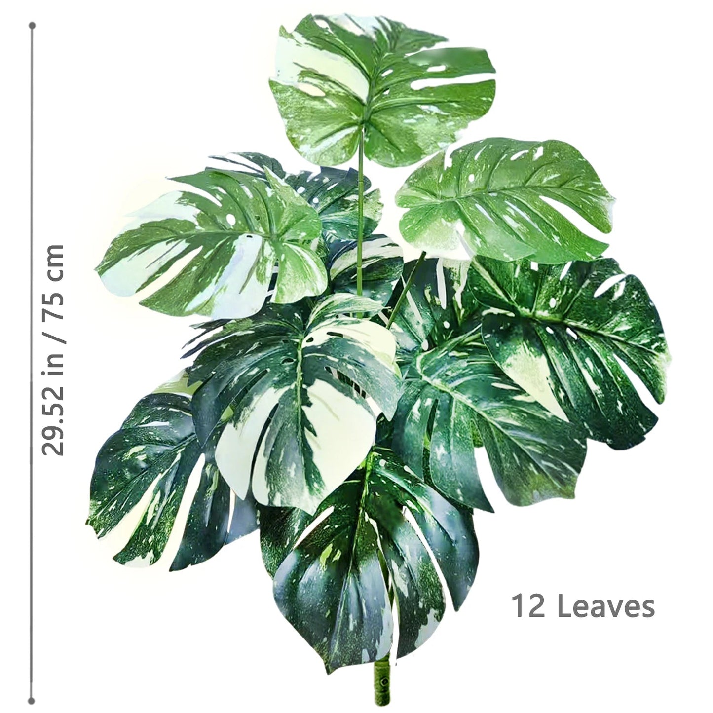 52-104cm(40.94in)  Artificial Monstera Plant Fake Palm Tree Plastic Turtle Leaf Green Plant for Home Garden Room Office Decor Elk-Valley 3D
