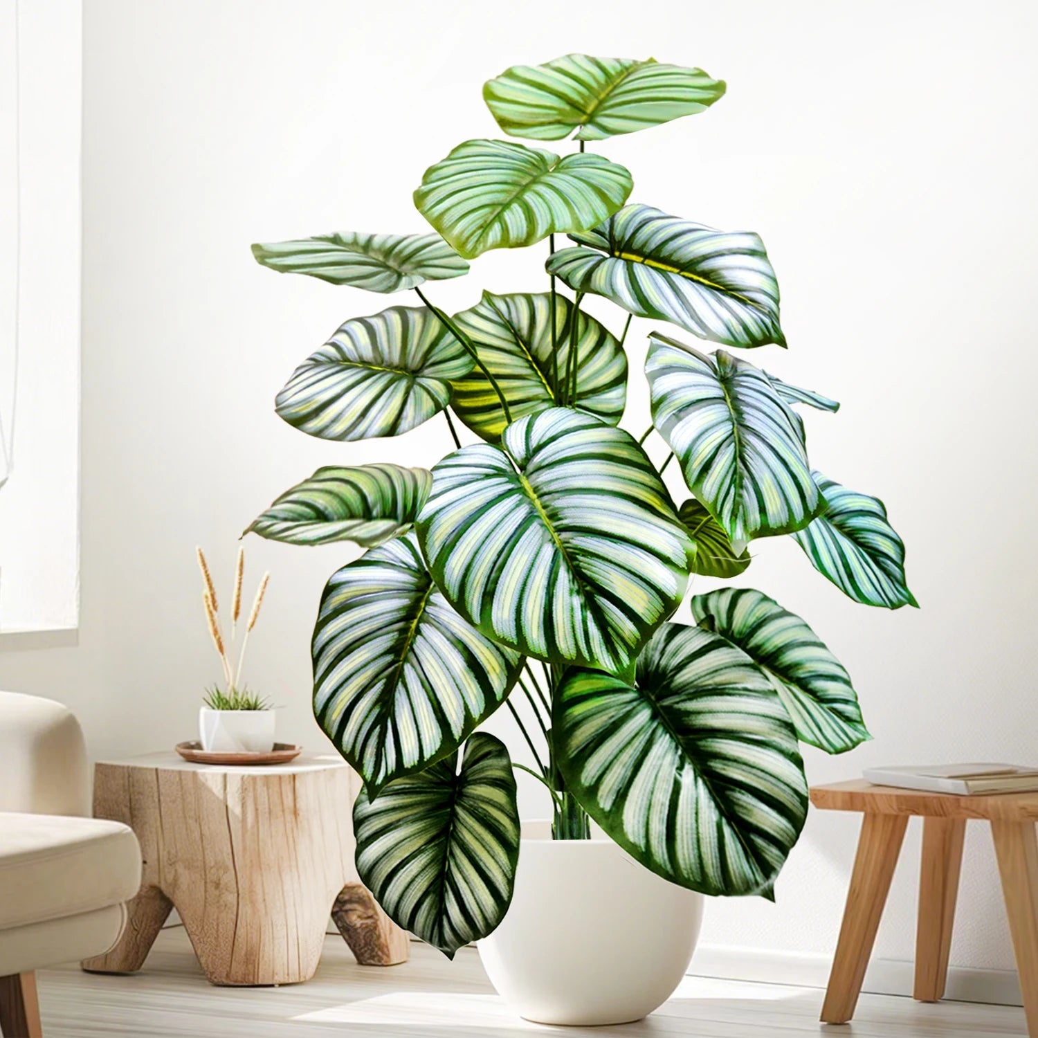 52-104cm(40.94in)  Artificial Monstera Plant Fake Palm Tree Plastic Turtle Leaf Green Plant for Home Garden Room Office Decor Elk-Valley 3D
