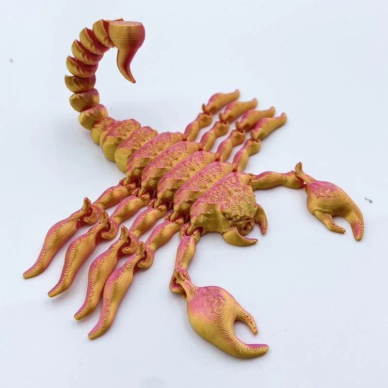 Scorpion 3D Printing Simulation Animal Model Toy Joint Movable Scorpion Ornament Children's Toy Gift Fish Tank Landscaping Craft Elk-Valley 3D