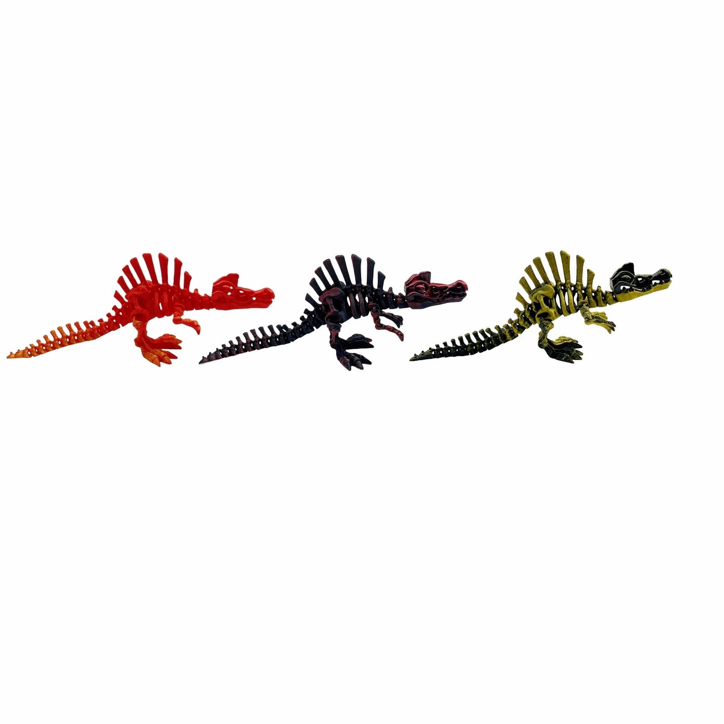 3/5 pieces set 3D printed 15cm Spinosaurus, multiple colors, movable joints can stand and lie down, home party holiday Elk-Valley 3D