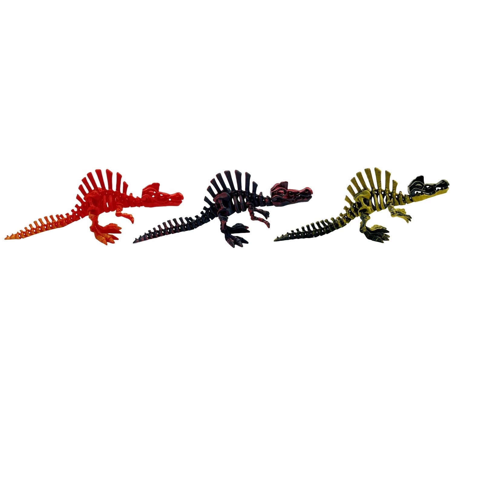 3/5 pieces set 3D printed 15cm Spinosaurus, multiple colors, movable joints can stand and lie down, home party holiday Elk-Valley 3D