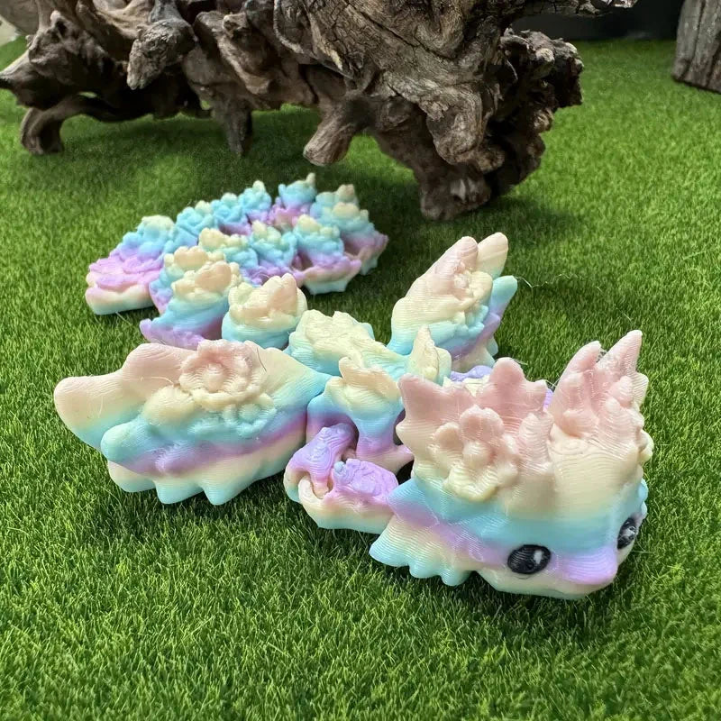 3D Print Toy Salamander Dragon Desktop Ornament 3D Print Animals Home Office Crafts Print Characters Christmas Halloween Gifts Elk-Valley 3D