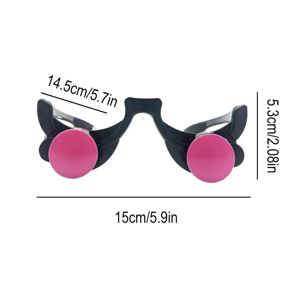 LED Luminous Glow Glasses Funny Red Eyes Halloween Clown Cosplay Anime Accessories For Christmas Bar KTV Birthday Party Elk-Valley 3D