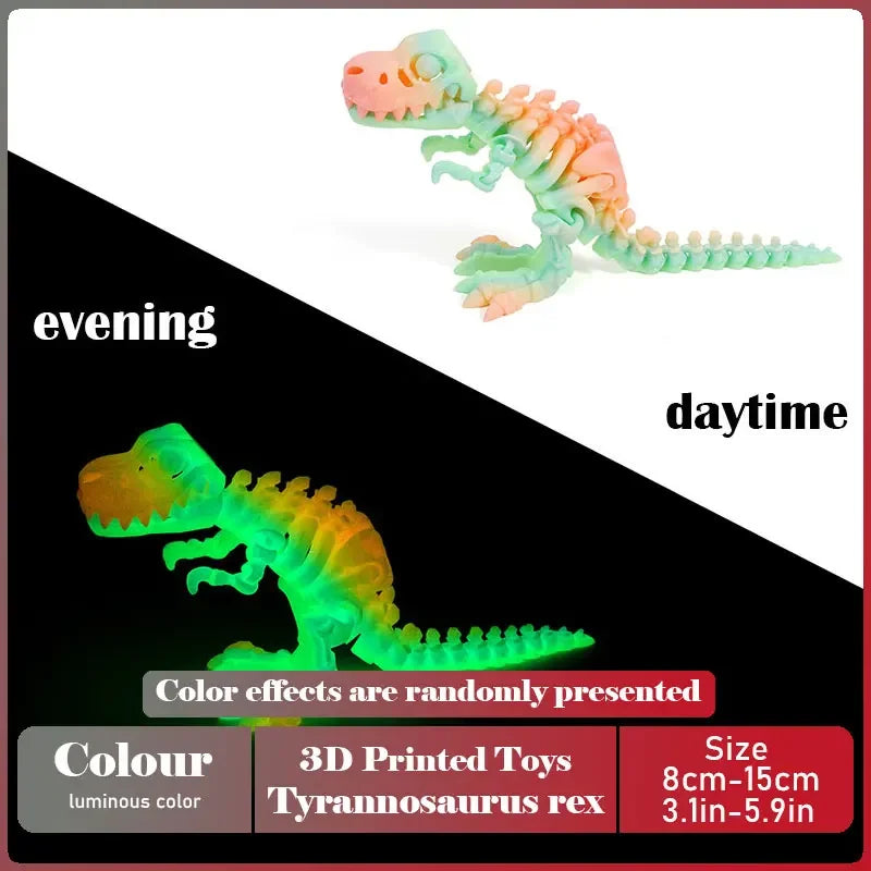 3D Printed Tyrannosaurus Rex Realistic Dinosaur Model Jointed Full Movable Birthday Gift Realistic Animals Decorative Desktop Elk-Valley 3D