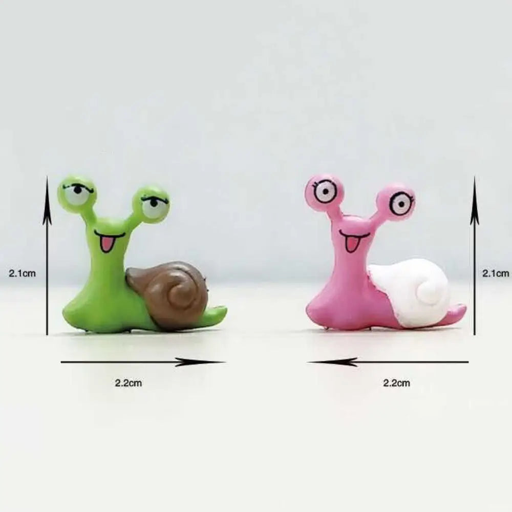 Crafts Cartoon Snails Fairy Creative Exquisite Snail Sculpture Art Simulated Miniatures Figurines Gift Elk-Valley 3D