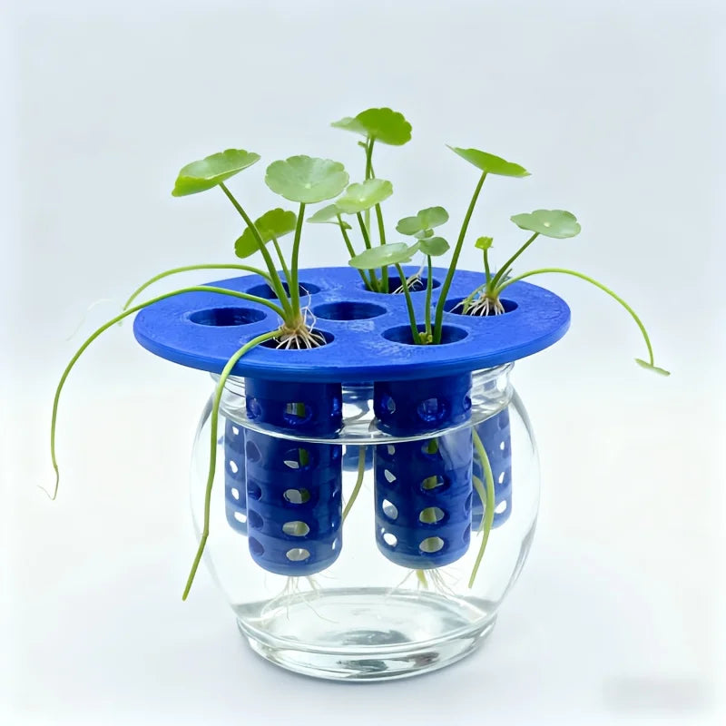 2PC Garden Nursery Pot 7-Hole Garlic Scallion Hydroponic Planters 3D Printed Hydroponic Mold for Flower Vegetable Home Gardening Elk-Valley 3D