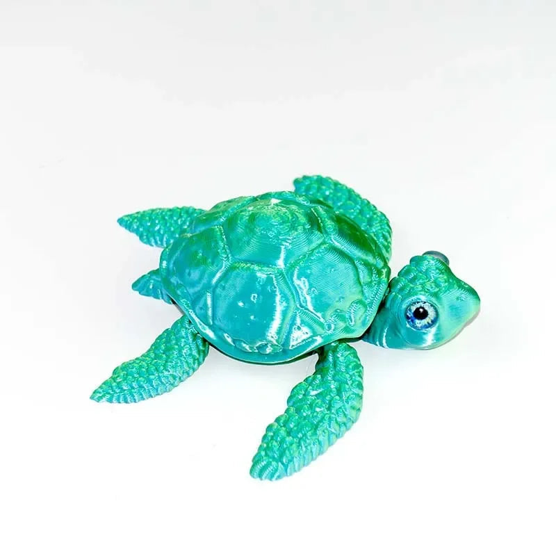 3D Printed Turtle Multi Joint Movable Ornament Versatile Shapes Creative Home Office Desktop Ornament 2025 New Year Gift Crafts Elk-Valley 3D