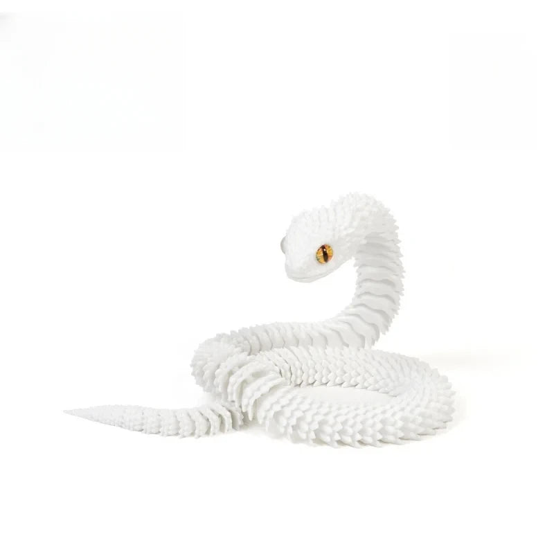 3D Printed Snake Multi-Joint Rotatable Stereoscopic Snake Office Desktop Ornament Home Decor Animal Model Figurine Car Decor Elk-Valley 3D