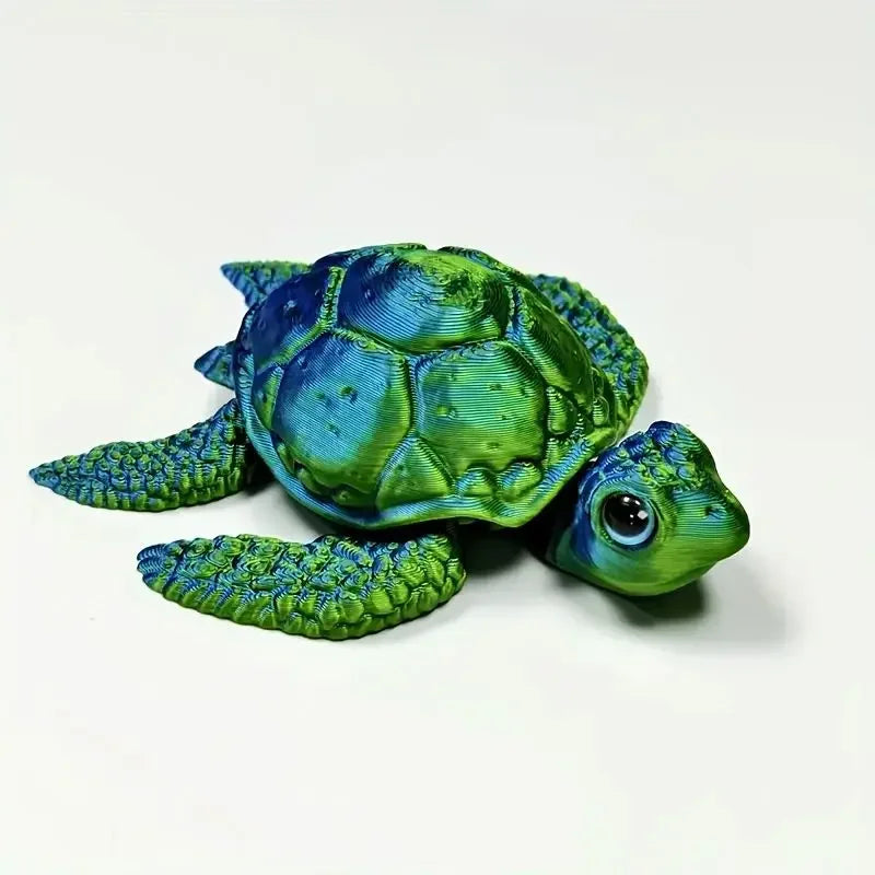 3D Printed Turtle Multi Joint Movable Ornament Versatile Shapes Creative Home Office Desktop Ornament 2025 New Year Gift Crafts Elk-Valley 3D