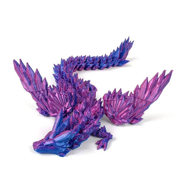 3D Printed Dragon Dinosaur Model Joints Can Move Freely Desktop Craft Ornament Gifts for Kids For Landscaping Decoration Elk-Valley 3D