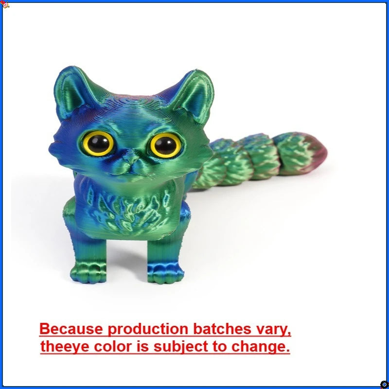 3D printed cats, 3D animals for stress relief, desktop decorations suitable for office workers, and small ornaments for adults Elk-Valley 3D