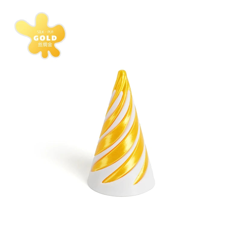 3D Printed Spiral Cone Pyramid Passthrough Sculpture Pass Through Pyramid Toy Mini Vortex Thread illusion Cone Spiral Ornaments Elk-Valley 3D