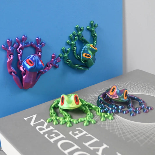 3D Printing Magnetic Frog Fridge Magnet Cute Novel Creativity Home Ornament Stress Relief toys gift Animal Refrigerator Magnet Elk-Valley 3D