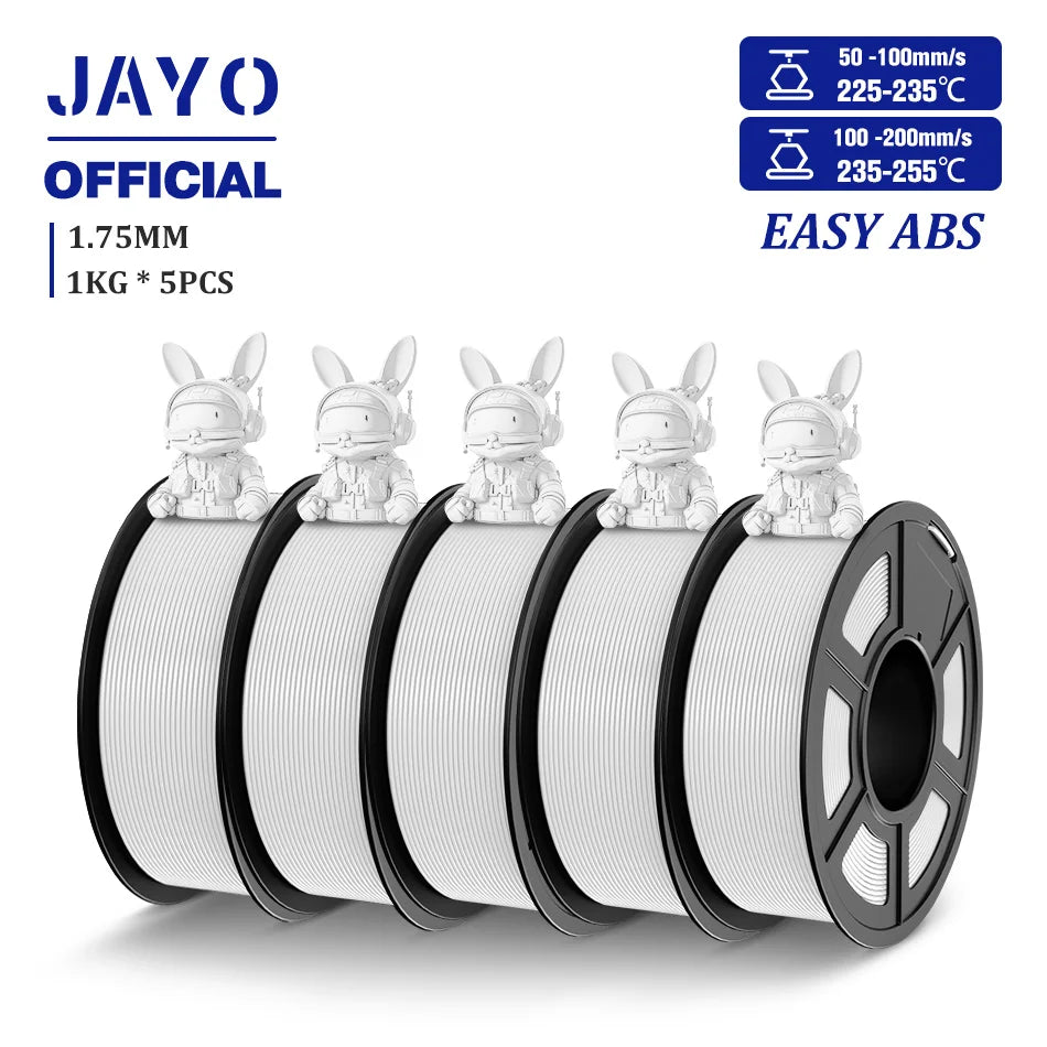 JAYO ASA / ABS / Easy ABS Filament 1.75mm 1KG 3D Filament Low Printing Temperature ABS 3D Printer Filament Excellent Resistance Elk-Valley 3D
