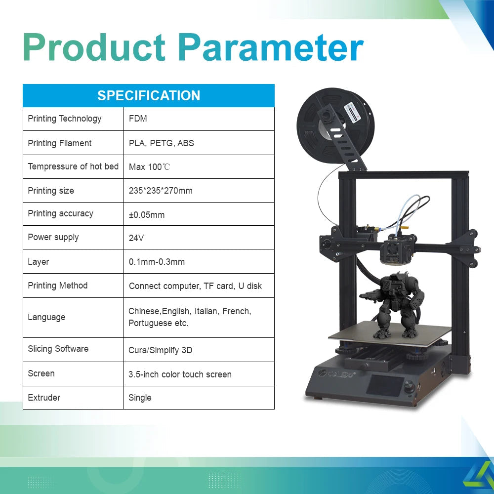 Print-Rite CoLiDo DIY 3.0T 3D Printer High-precision Printing 3D Printer Filament Elk-Valley 3D